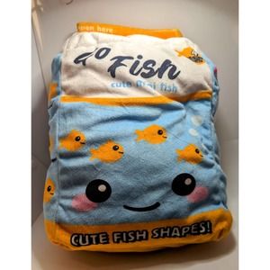 2021 iScream Play With Your Food! Go Fish! Fleece Play Pillow FISH NOT INCLUDED